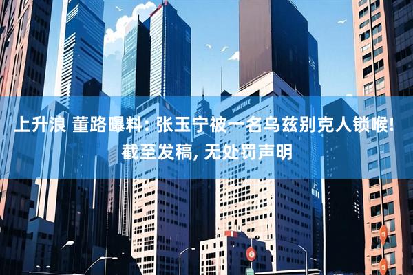 上升浪 董路曝料: 张玉宁被一名乌兹别克人锁喉! 截至发稿, 无处罚声明